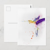 Carte postale - Oiseau de Humming (Devant / Derrière)