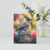 Carte Postale Oiseau de Jay Imaginaire vert (Debout devant)