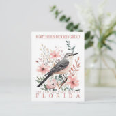 Carte Postale Oiseau de Mockingbird de Floride États-Unis Voyage (Debout devant)