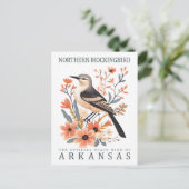 Carte Postale Oiseau de Mockingbird de l'Arkansas USA Travel (Debout devant)