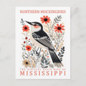 Carte Postale Oiseau de Mockingbird du Mississippi (Devant)