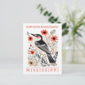 Carte Postale Oiseau de Mockingbird du Mississippi (Debout devant)