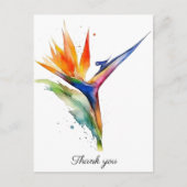 Carte Postale Oiseau de paradis fleur exotique personnalisable (Devant)