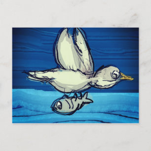Carte Postale Oiseau de pêche