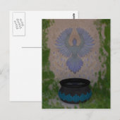 Carte Postale Oiseau de pluie Art multimédia mixte (Devant / Derrière)