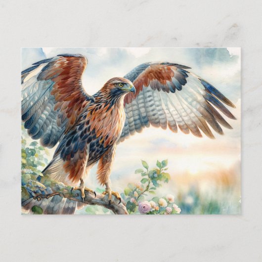 Carte Postale Oiseau de proie de Hawk Majestic (Devant)