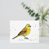 Carte Postale Oiseau de Yellowhammer (Debout devant)