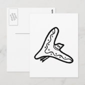 Carte Postale Oiseau, dessin australien (aborigène) (Devant / Derrière)