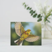 Carte Postale Oiseau d'État de l'Alabama Yellowhammer (Debout devant)