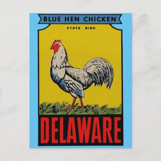 Carte postale Oiseau d'État du Delaware (Devant)