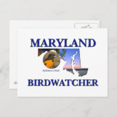 Carte Postale Oiseau du Maryland (Devant / Derrière)