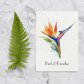 Carte Postale Oiseau du Paradis aquarelle, personnalisé