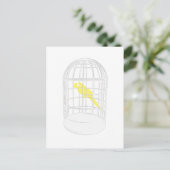 Carte Postale Oiseau en cage (Debout devant)