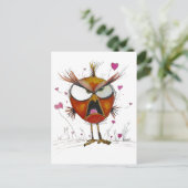 Carte Postale Oiseau en colère drôle (Debout devant)