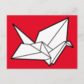 Carte Postale Oiseau en origami (Devant)