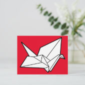 Carte Postale Oiseau en origami (Debout devant)