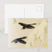 Carte Postale Oiseau en scène de neige, Watanabe Seitei (Devant / Derrière)