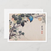 Carte Postale Oiseau et araignée, Imao Keinen (Devant / Derrière)