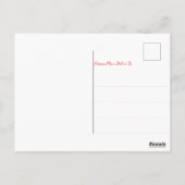 Carte Postale Oiseau et chat dans le jardin | Changement d'adres (Dos)