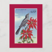 Carte Postale Oiseau et fleur de l'état de Floride (oiseau moque (Devant)