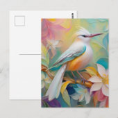 Carte Postale Oiseau Fantastique à Dos Doré Touffu (Devant / Derrière)