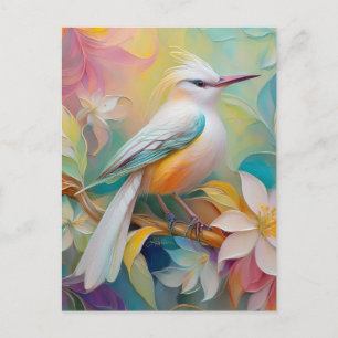 Carte Postale Oiseau Fantastique à Dos Doré Touffu