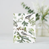 Carte Postale Oiseau feuille (Debout devant)
