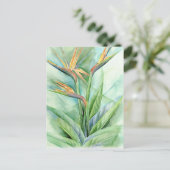 Carte Postale Oiseau Fleur Tropical De Peinture Paradisiaque - M (Debout devant)