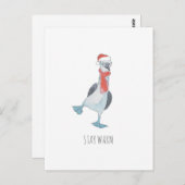 Carte Postale Oiseau hivernal (Devant / Derrière)