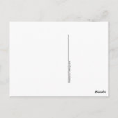 Carte Postale Oiseau hivernal (Dos)