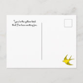 Carte postale Oiseau Jaune (Dos)