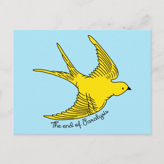 Carte postale Oiseau Jaune (Devant)