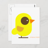 Carte Postale Oiseau jaune (Devant / Derrière)