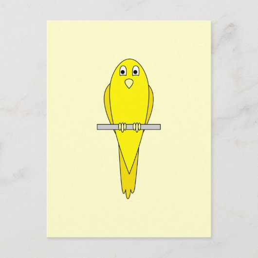 Carte Postale Oiseau Jaune. Canaire. (Devant)