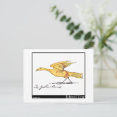 Carte Postale Oiseau jaune d'Edward Lear (Debout devant)