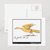 Carte Postale Oiseau jaune d'Edward Lear (Devant / Derrière)