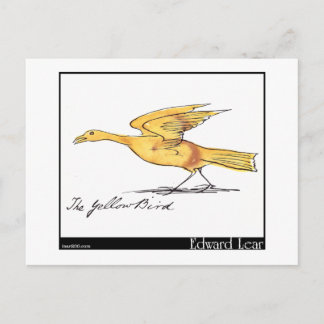 Carte Postale Oiseau jaune d'Edward Lear