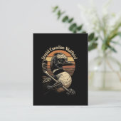 Carte Postale Oiseau loup canadien stupide (Debout devant)