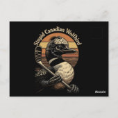 Carte Postale Oiseau loup canadien stupide (Dos)