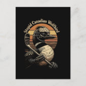 Carte Postale Oiseau loup canadien stupide (Devant)
