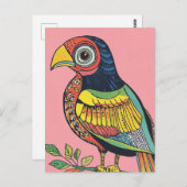 Carte Postale oiseau lunaire (Devant / Derrière)