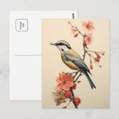 Carte Postale Oiseau matinal japonais (Devant / Derrière)