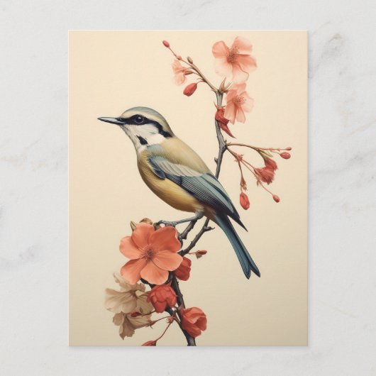 Carte Postale Oiseau matinal japonais (Devant)