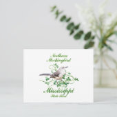 Carte Postale Oiseau Mockingbird Mississippi State Bird (Debout devant)