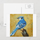 Carte Postale Oiseau n°39 bluejay (Devant / Derrière)