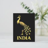 Carte Postale Oiseau national de Peacock Inde (Debout devant)