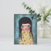 Carte Postale Oiseau noir (Debout devant)