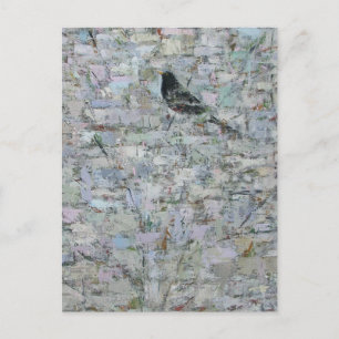 Carte Postale Oiseau noir dans l'arbre 2012