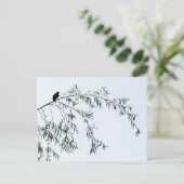 Carte Postale Oiseau noir sur saule (Debout devant)