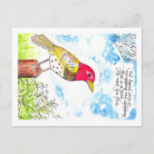 Carte Postale Oiseau optimiste (Devant)